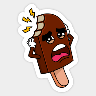 Brain Freeze Ice Cream Sticker